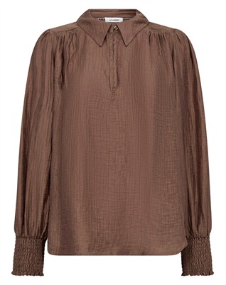 Tassy CC Collar Bluse - Walnut